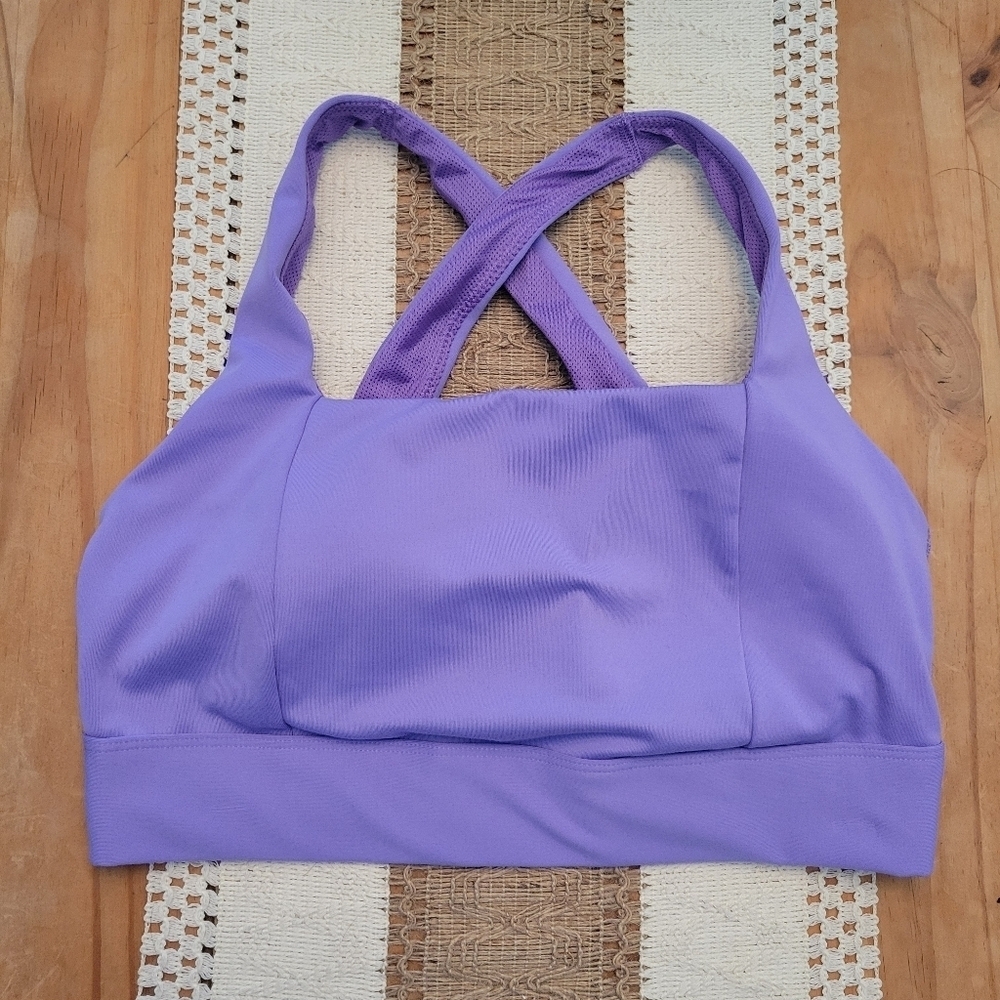 All In Motion Medium Support Square Neck Crossback Bra - Picture 4 of 6